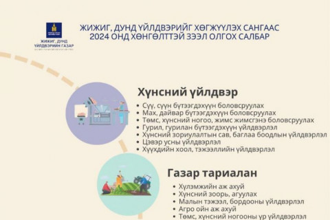 ЖДҮХС-ААС 2024 ОНД ХӨНГӨЛӨЛТТЭЙ ЗЭЭЛ ОЛГОХ САЛБАР, ЧИГЛЭЛ БАТЛАГДЛАА